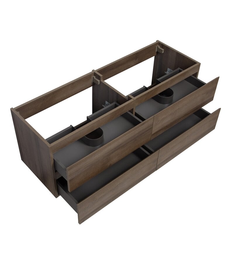 Badplaats Wastafelkast Angela 140 X 48 X 50 Cm - Bruin Eiken