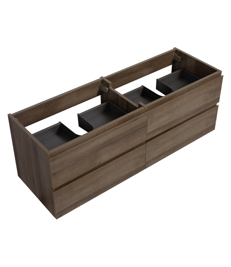 Badplaats Wastafelkast Angela 140 X 48 X 50 Cm - Bruin Eiken