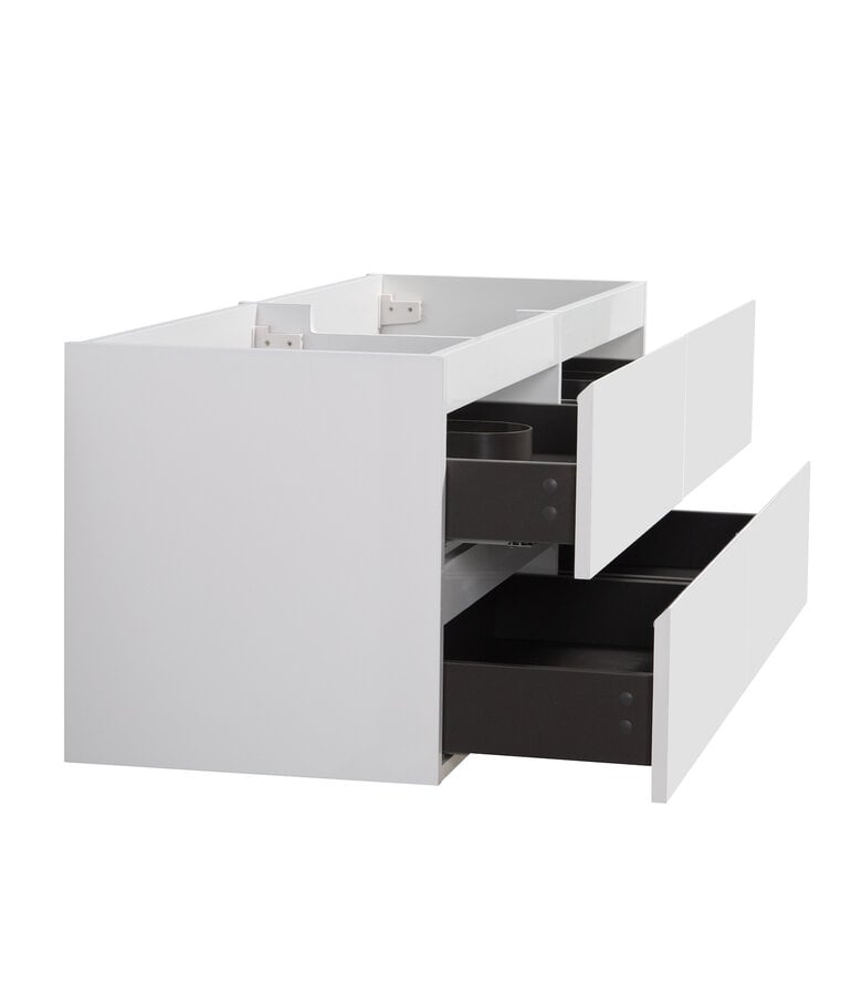 Badplaats Wastafelkast Angela 140 X 48 X 50 Cm - Hoogglans Wit