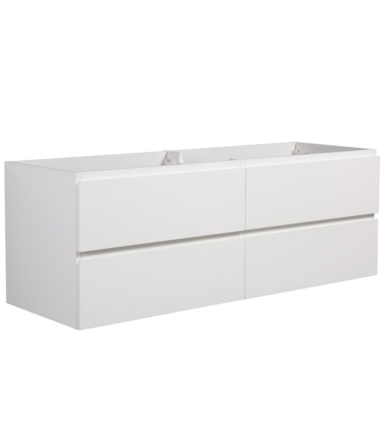 badplaats Wastafelkast Angela 140 x 48 x 50 cm - hoogglans wit