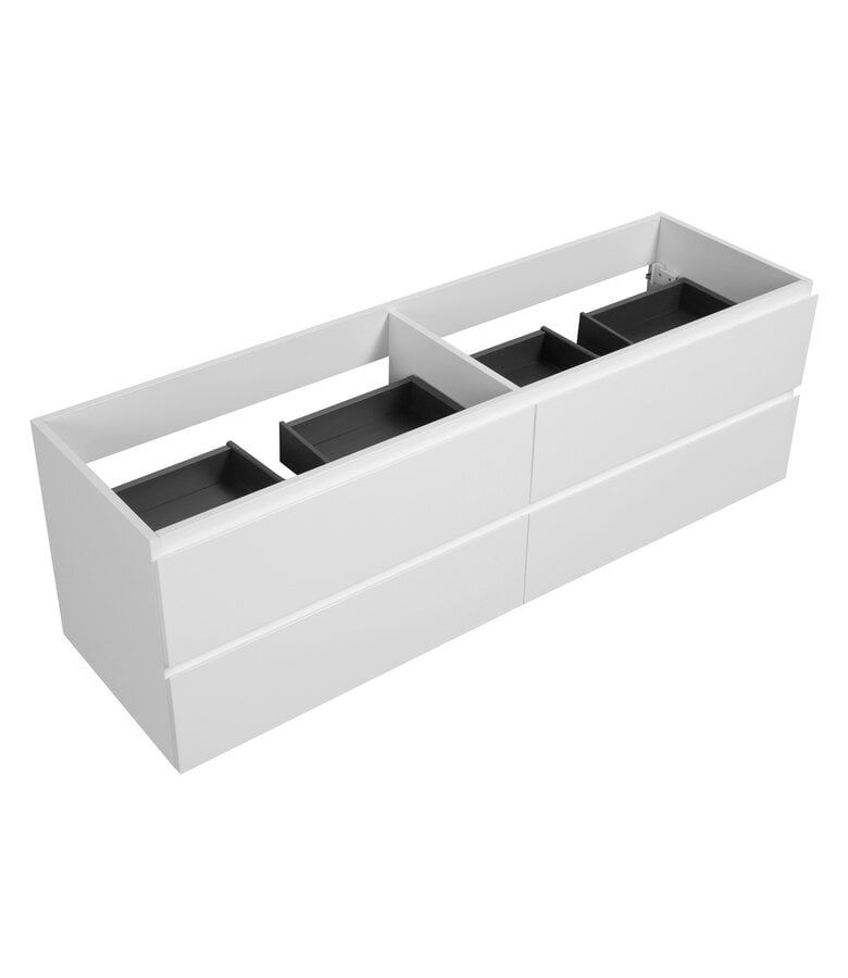 Badplaats Wastafelkast Angela 160 X 48 X 50 Cm - Hoogglans Wit