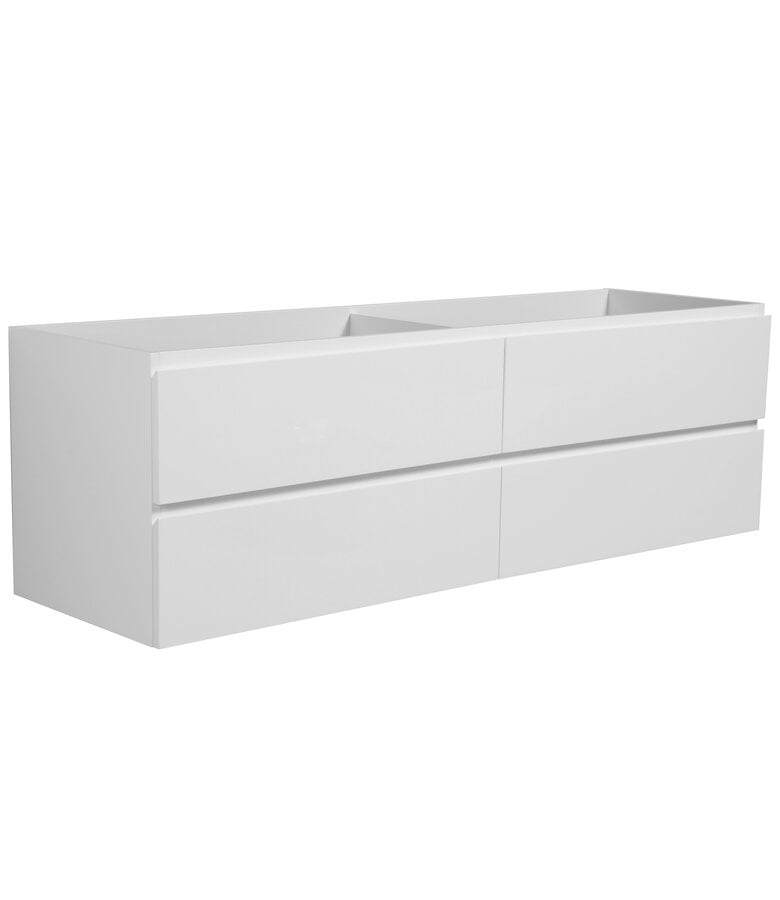 badplaats Wastafelkast Angela 160 x 48 x 50 cm - hoogglans wit