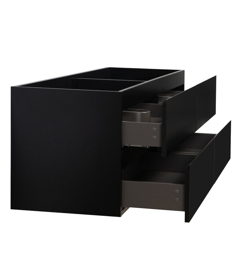 Badplaats Wastafelkast Angela 160 X 48 X 50 Cm - Mat Zwart