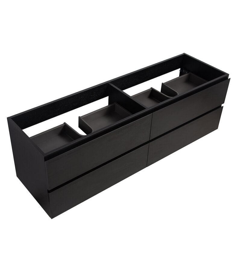 Badplaats Wastafelkast Angela 160 X 48 X 50 Cm - Zwart Houtnerf