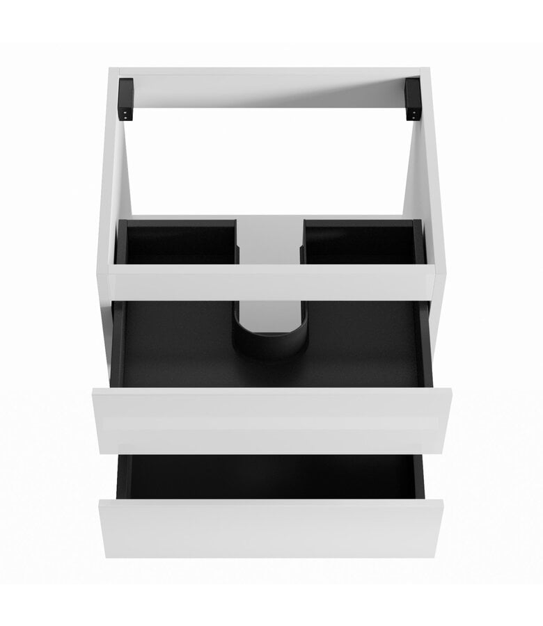 Badplaats Wastafelkast Angela 60 X 48 X 50 Cm - Hoogglans Wit