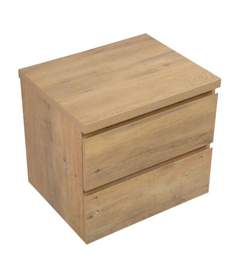 Badplaats Wastafelkast Angela 60 X 48 X 54 Cm - Eiken - Met Bovenblad