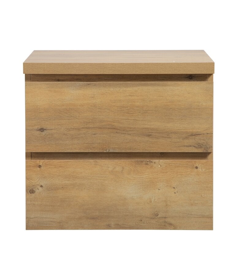 Badplaats Wastafelkast Angela 60 X 48 X 54 Cm - Eiken - Met Bovenblad