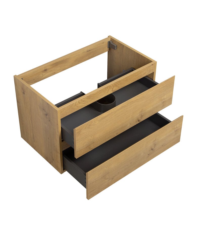 Badplaats Wastafelkast Angela 80 X 48 X 50 Cm - Eiken