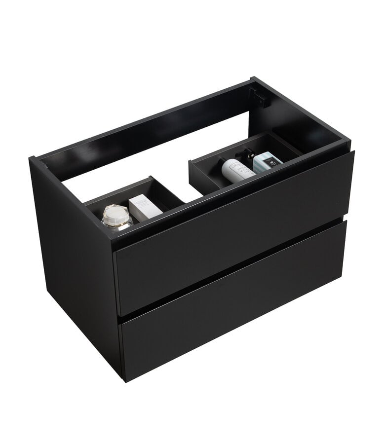 Badplaats Wastafelkast Angela 80 X 48 X 50 Cm - Mat Zwart