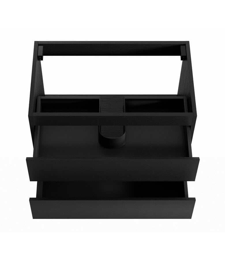 Badplaats Wastafelkast Angela 80 X 48 X 50 Cm - Zwart Houtnerf