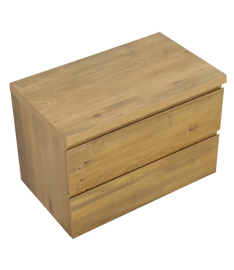 Badplaats Wastafelkast Angela 80 X 48 X 54 Cm - Eiken - Met Bovenblad