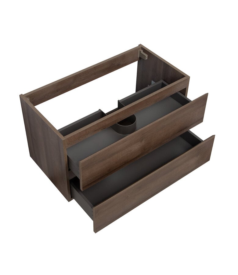 Badplaats Wastafelkast Angela 90 X 48 X 50 Cm - Bruin Eiken