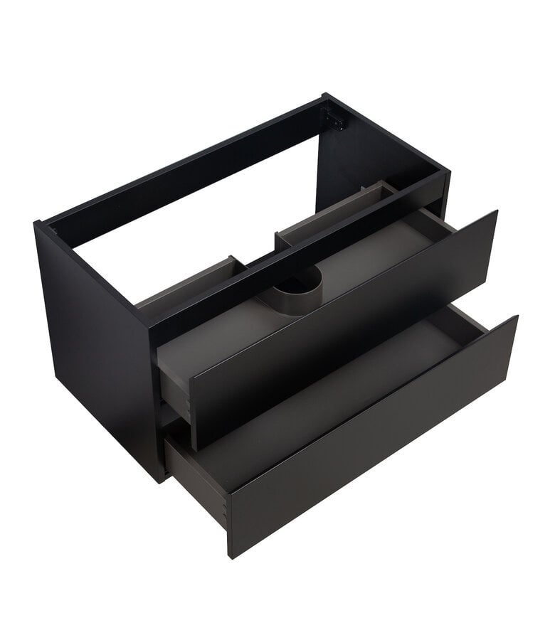 Badplaats Wastafelkast Angela 90 X 48 X 50 Cm - Mat Zwart