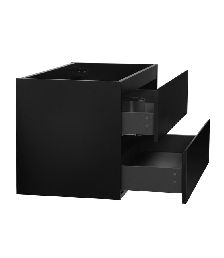 Badplaats Wastafelkast Angela 90 X 48 X 50 Cm - Mat Zwart