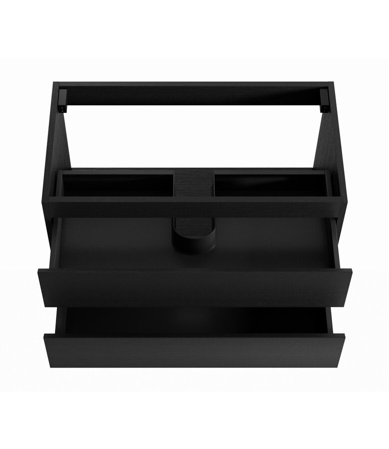 Badplaats Wastafelkast Angela 90 X 48 X 50 Cm - Zwart Houtnerf