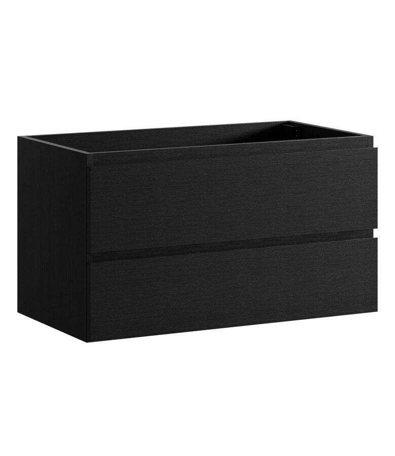 badplaats Wastafelkast Angela 90 x 48 x 50 cm - zwart houtnerf