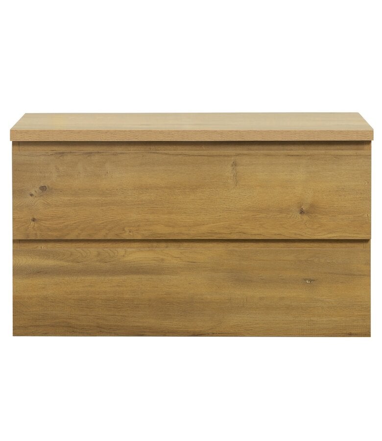 Badplaats Wastafelkast Angela 90 X 48 X 54 Cm - Eiken - Met Bovenblad