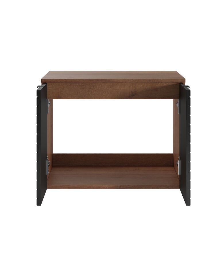 Badplaats Wastafelkast Dover 60 X 44 X 46 Cm - Eiken Met Mat Zwart