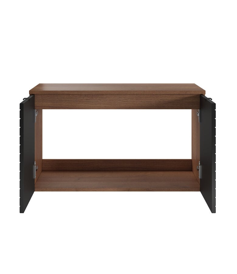 Badplaats Wastafelkast Dover 80 X 44 X 46 Cm - Eiken Met Mat Zwart