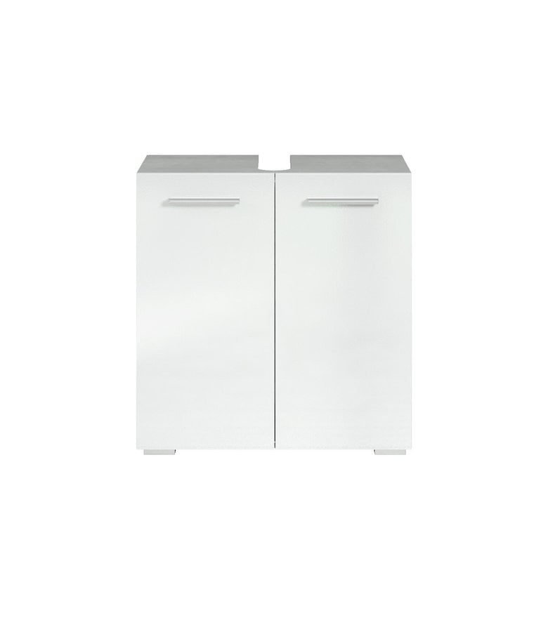 Badplaats Wastafelkast Jupiter 60 X 30 X 60 Cm - Beton Grijs Met Wit