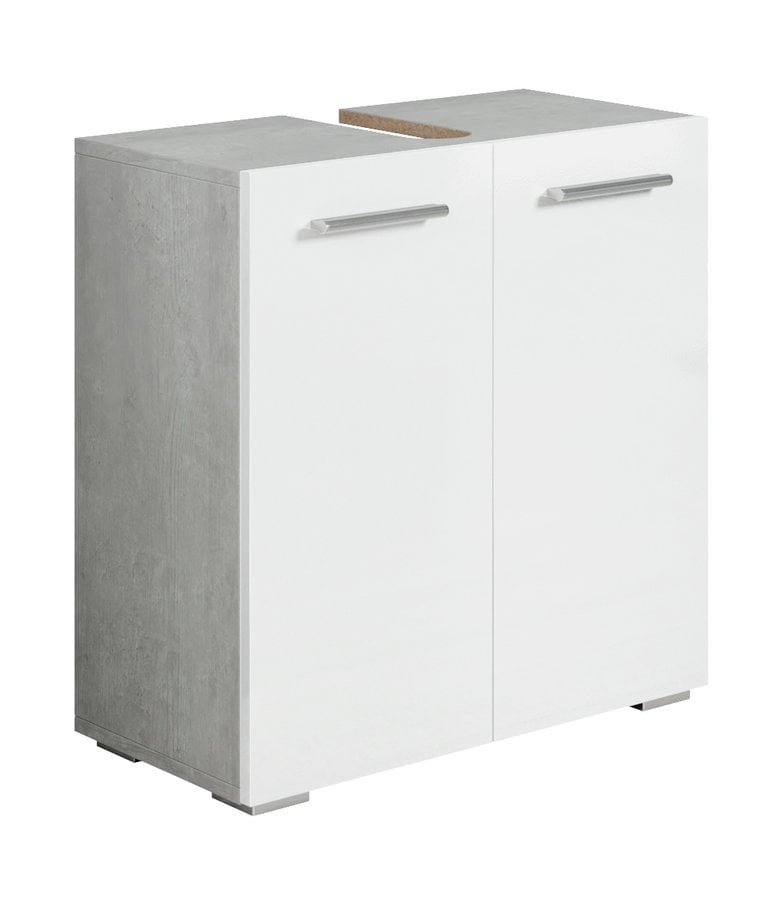 badplaats Wastafelkast Jupiter 60 x 30 x 60 cm - beton grijs met wit