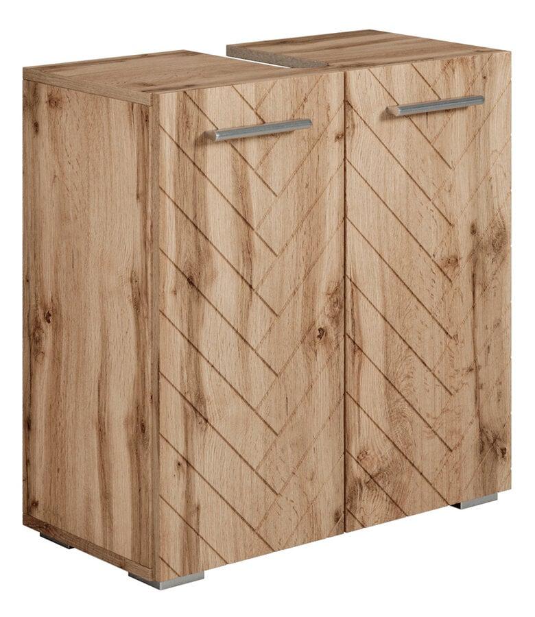 badplaats Wastafelkast Jupiter 60 x 30 x 60 cm - eiken - visgraat