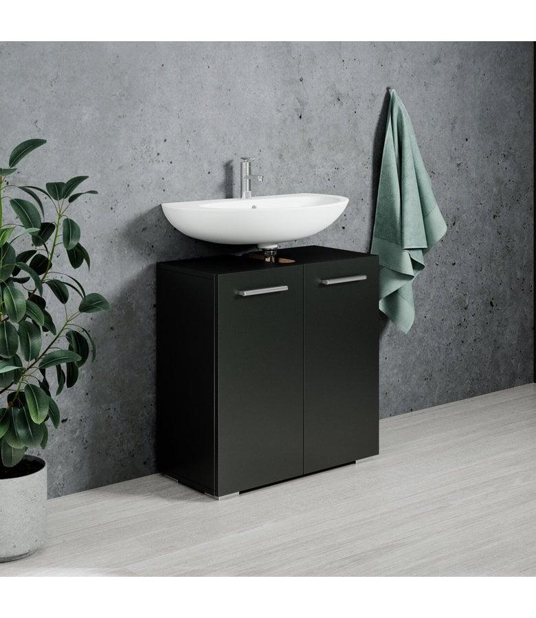 Badplaats Wastafelkast Jupiter 60 X 30 X 60 Cm - Mat Zwart