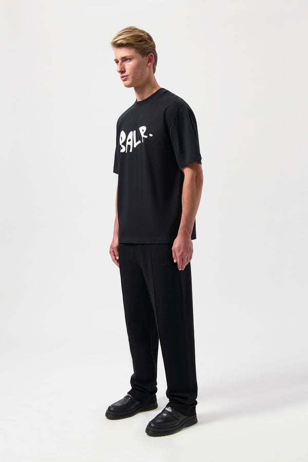 Balr. BALR. Logo Graffiti Box Fit T-shirt Jet Black