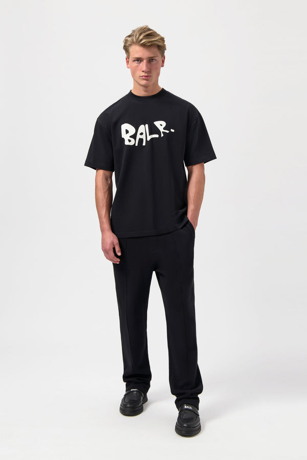 Balr. BALR. Logo Graffiti Box Fit T-shirt Jet Black