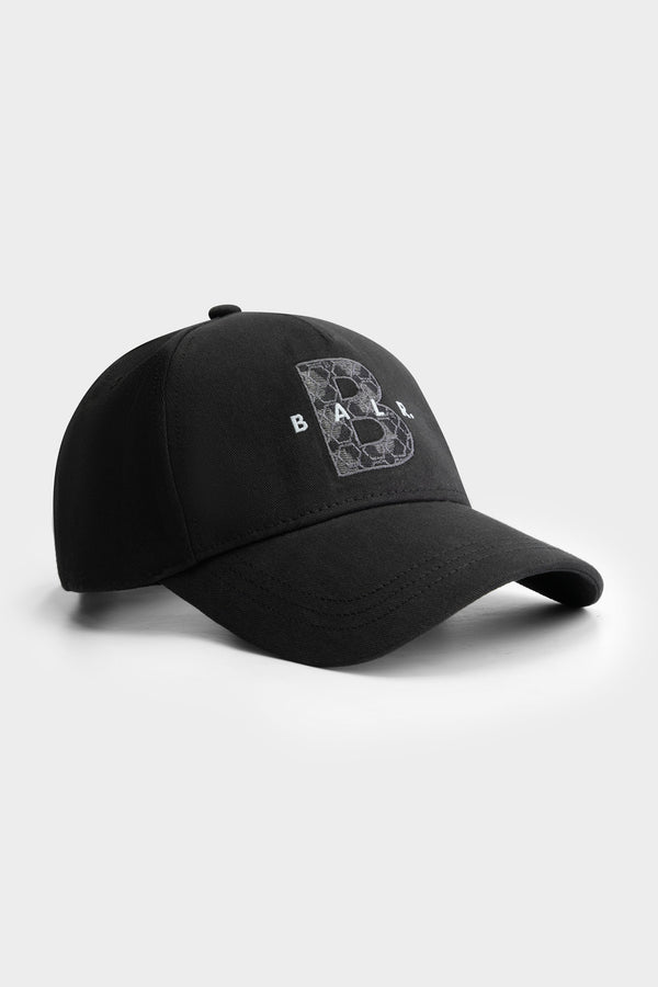 Balr. BALR. Monogram Cotton Cap Jet Black