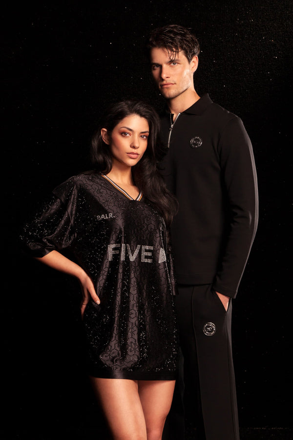 Balr. BALR. X FIVE Longsleeve Polo Jet Black