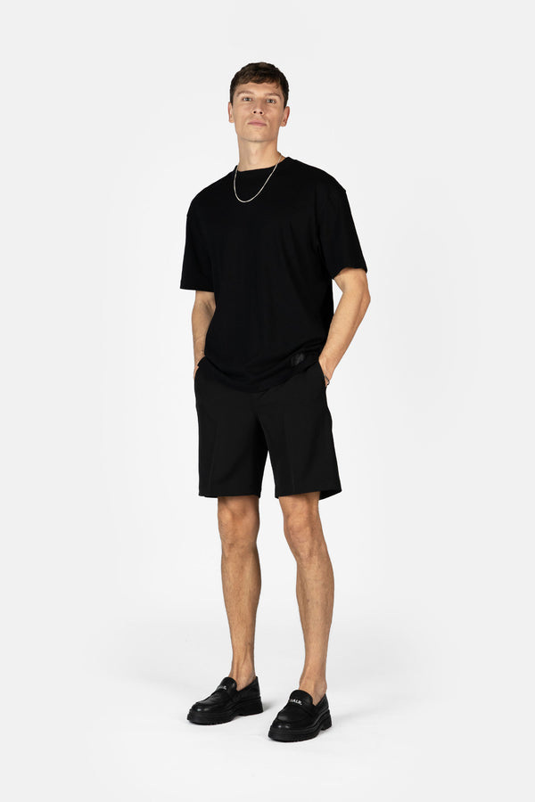 Balr. BALRXI Box Fit Silk Blend T-Shirt Jet Black