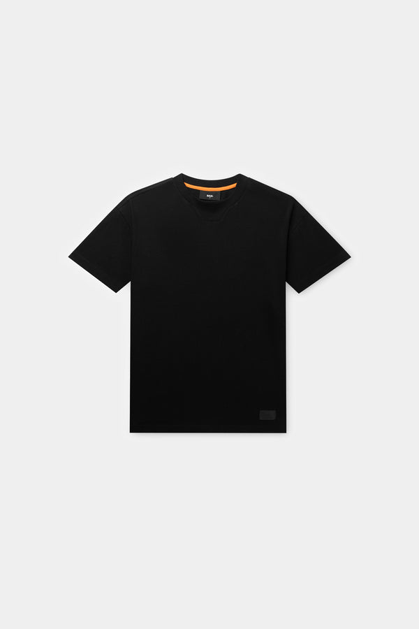 balr. BALRXI Box Fit Silk Blend T-Shirt Jet Black