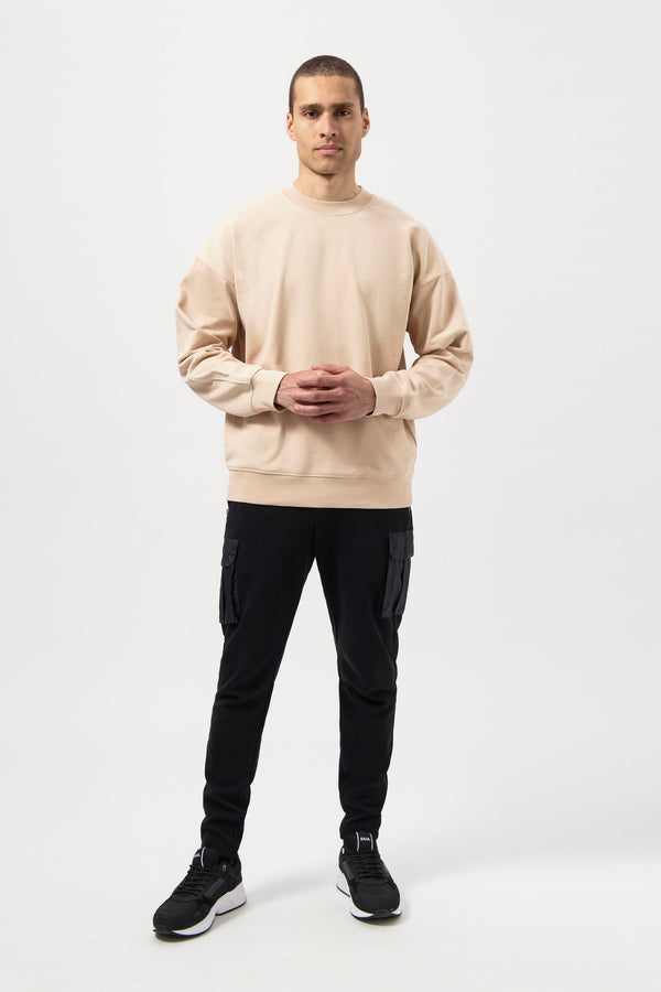 Balr. Game Day Box Fit Crewneck Sesame