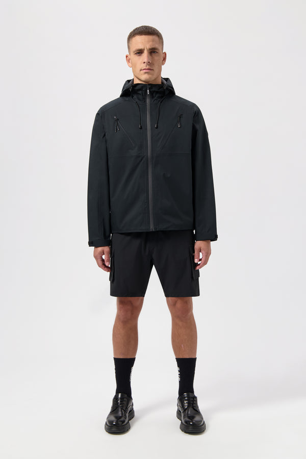 Balr. Hex Badge Rain Jacket Jet Black