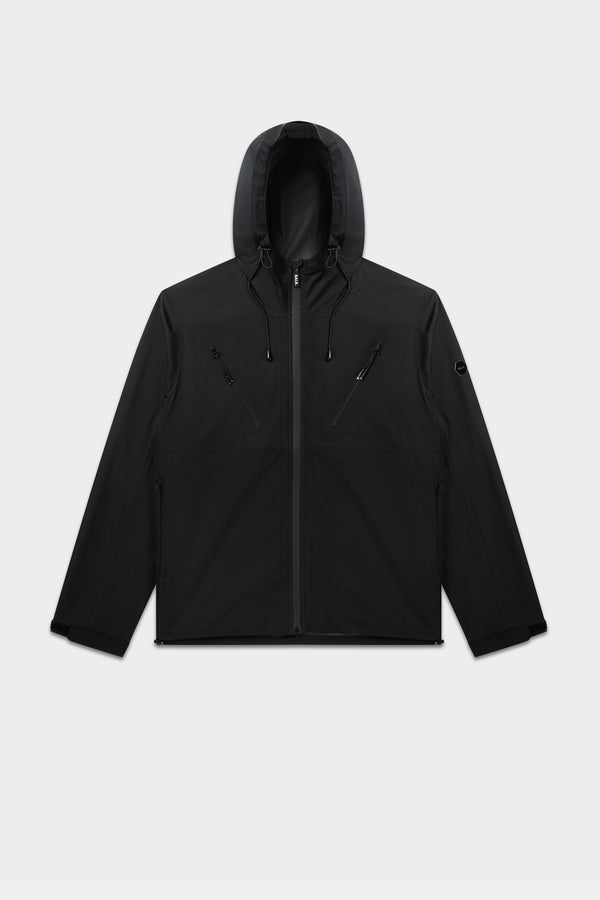 balr. Hex Badge Rain Jacket Jet Black