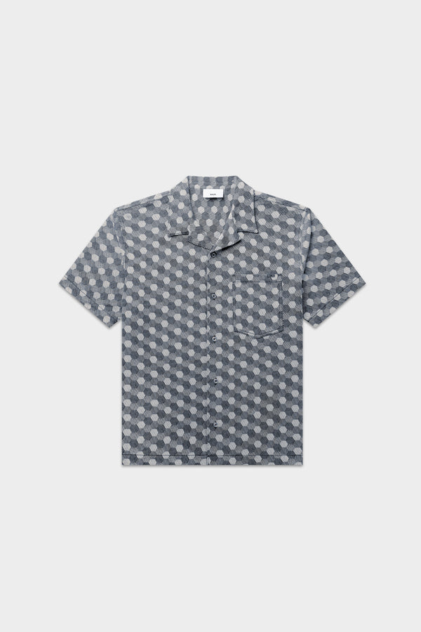 balr. Hex Jacquard Box Shirt Indigo