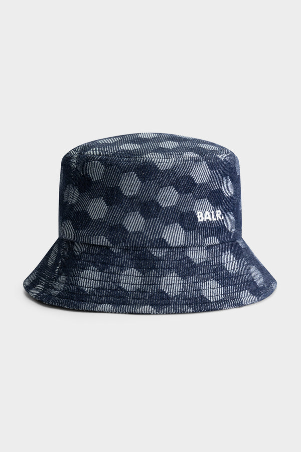 Balr. Hex Jacquard Bucket Hat Indigo