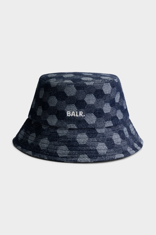 balr. Hex Jacquard Bucket Hat Indigo
