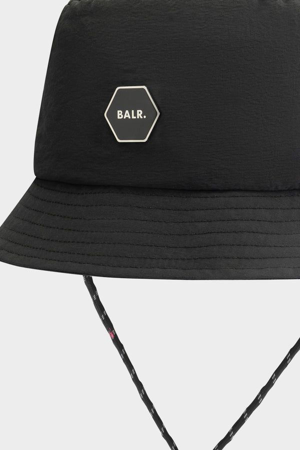 Balr. Hexline Badge Bucket Hat Jet Black