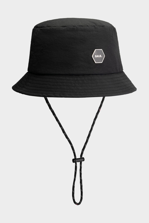 Balr. Hexline Badge Bucket Hat Jet Black