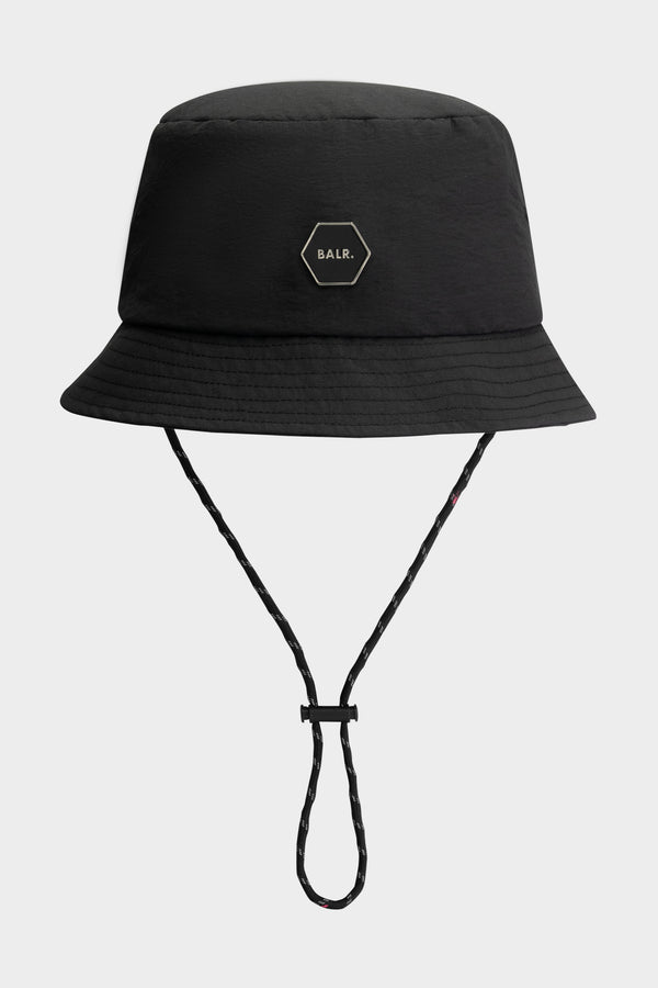 balr. Hexline Badge Bucket Hat Jet Black