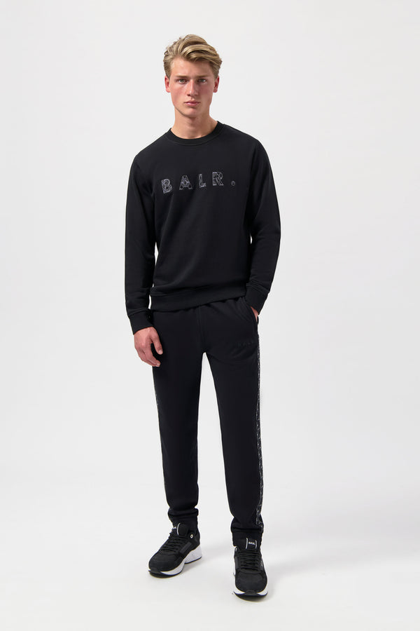Balr. BALR. Monogram Embro Regular Fit Crewneck Jet Black/Phantom