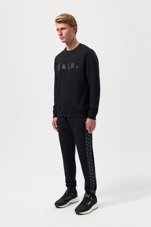 Balr. BALR. Monogram Embro Regular Fit Crewneck Jet Black/Phantom