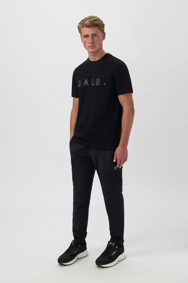 Balr. BALR. Monogram Embro Regular Fit T-Shirt Jet Black/Phantom
