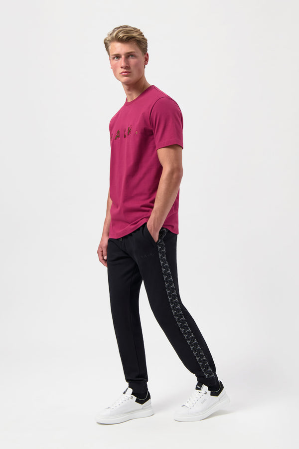 Balr. BALR. Monogram Embro Regular Fit T-Shirt Tibetian Red