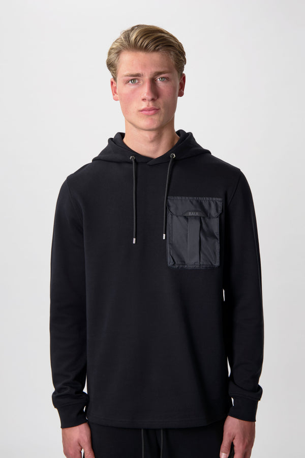 Balr. Q-Cargo Regular Fit Hoodie Jet Black