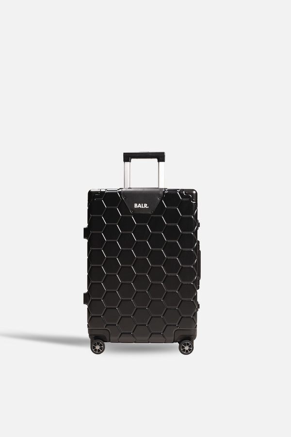 balr. Romeo Embossed Hexagon Suitcase Jet Black