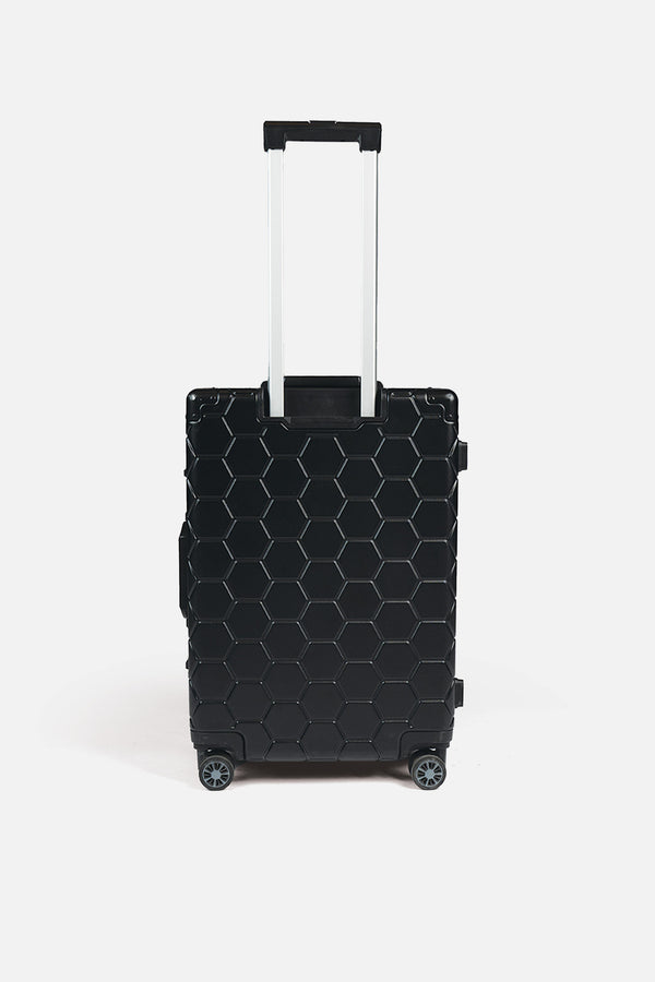 Balr. Romeo Embossed Hexagon Suitcase M Jet Black