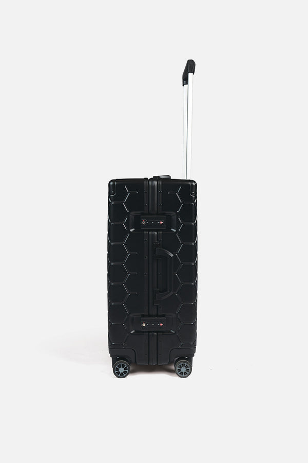 Balr. Romeo Embossed Hexagon Suitcase M Jet Black